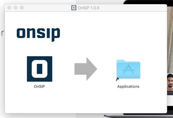 Drag the 'OnSIP' icon to your Applications folder