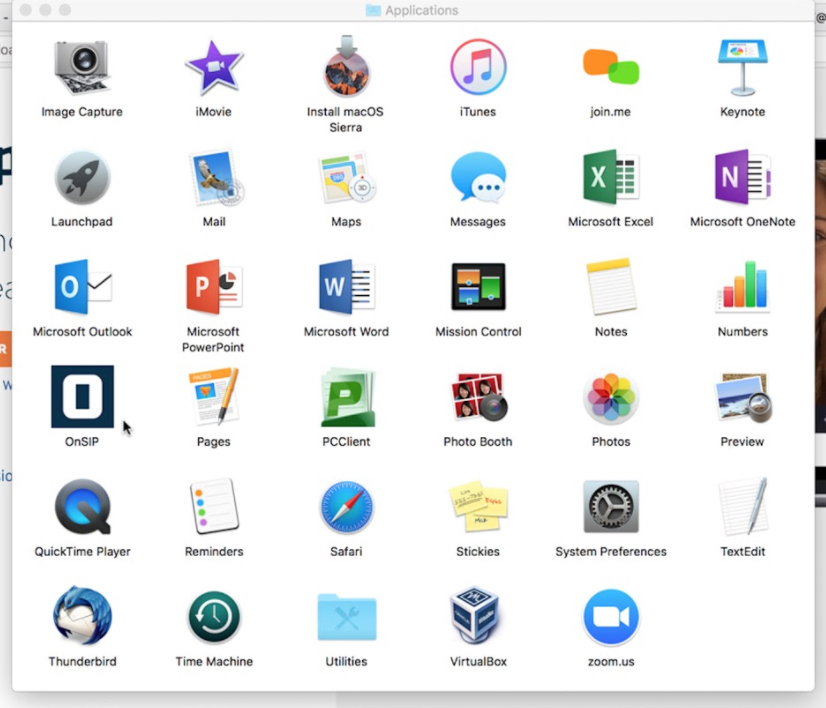 Open 'OnSIP' from your Applications folder
