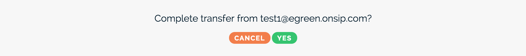 Complete attended transfer in the OnSIP app