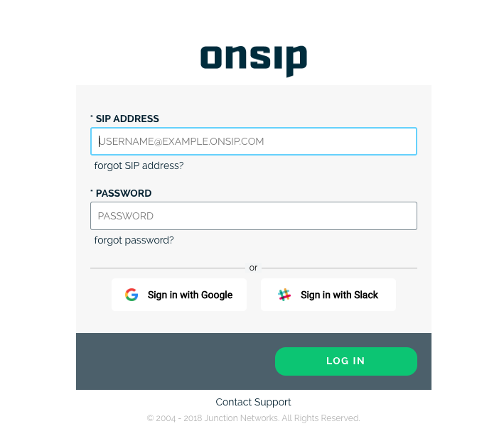 onsip registration failed