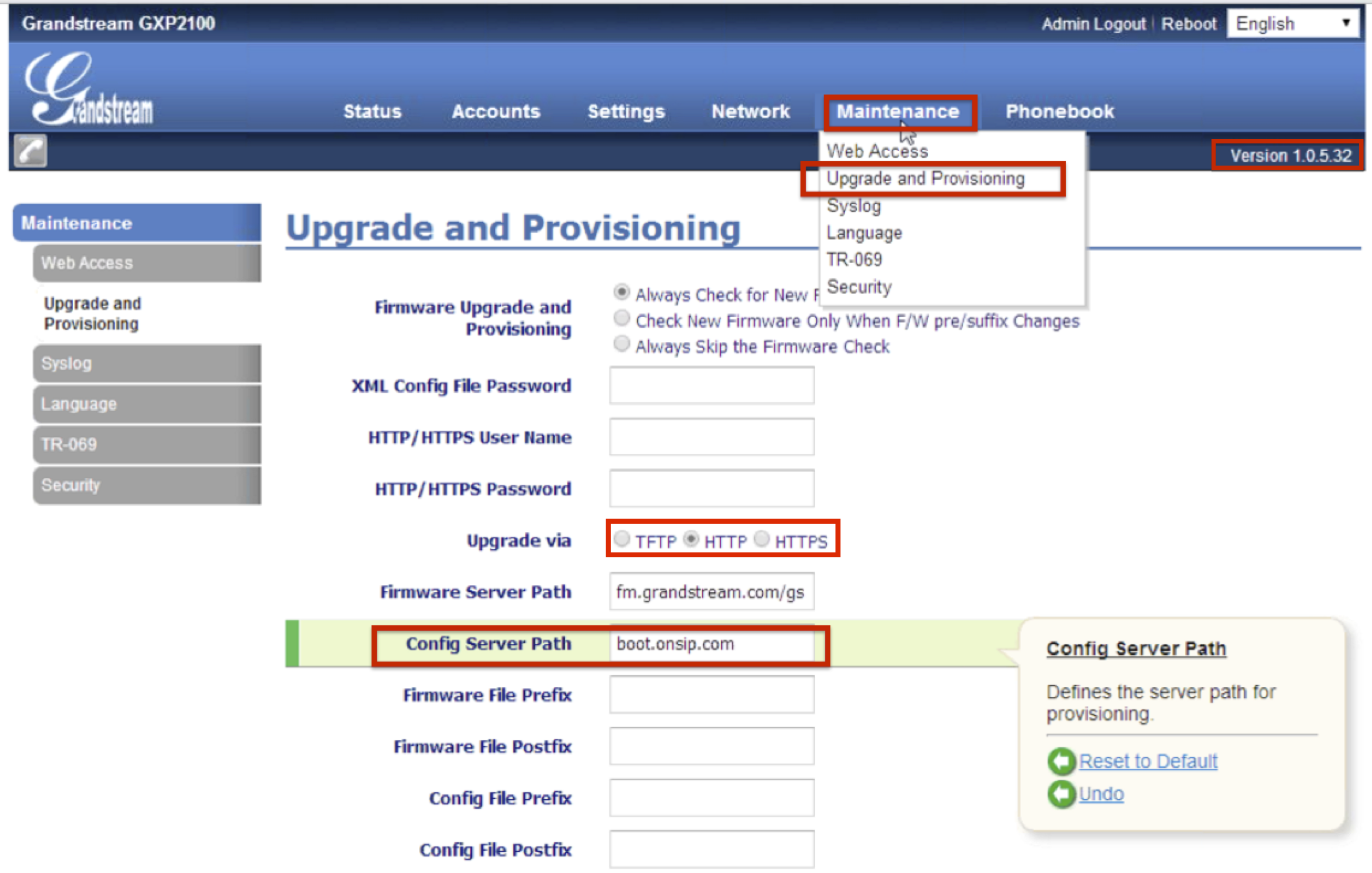 Upgrade firmware version 1.255