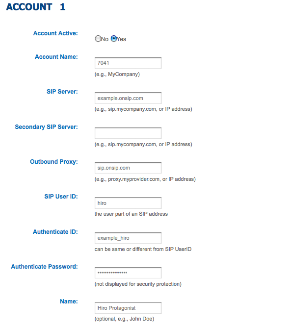 onsip login username